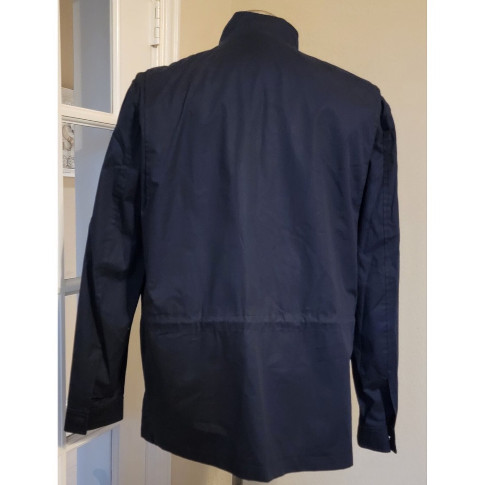 Theory Men's Eclipse Full Zip Over Shirt‎ Jacket men Sz XL Blue Side Pockets - Picture 3 of 9